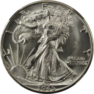 1945-D Walking Liberty Half Dollar